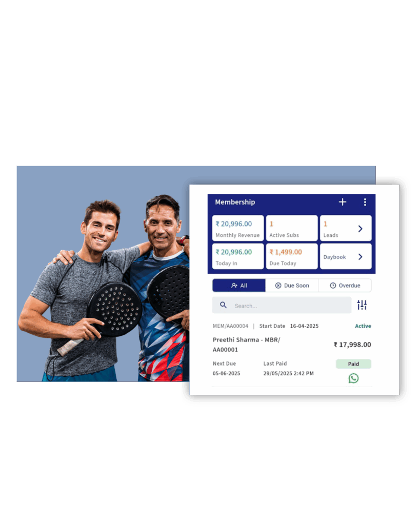 padel membership Management padel club members and subscriptions