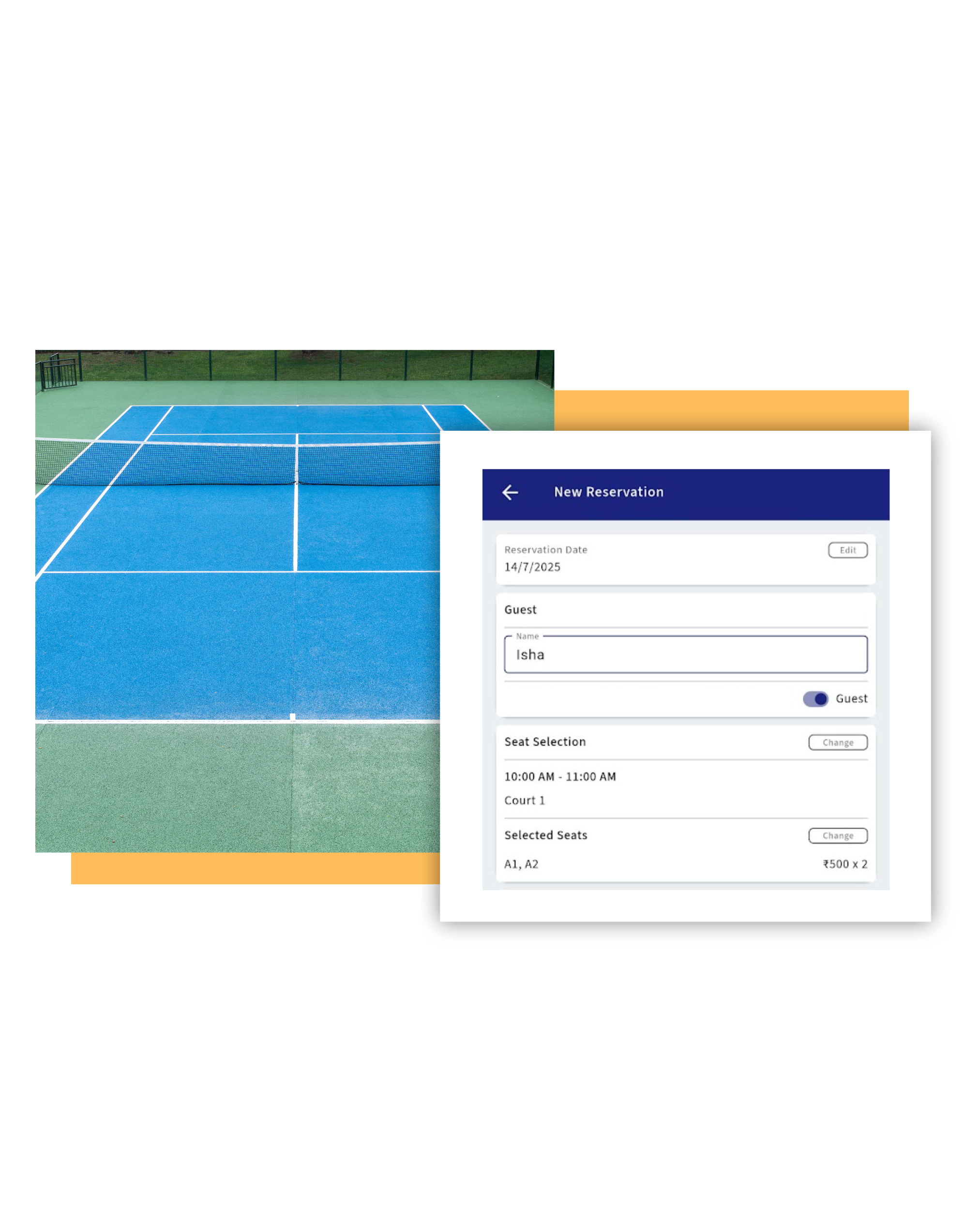 tennis court reservation Tennis court booking Software for players